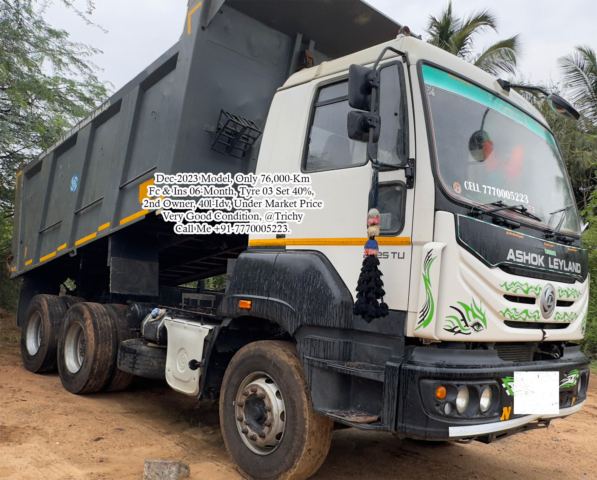 10 WHEEL DEC-2023 MODEL ASHOK LEYLAND U-TRUCK UE2825 TIPPER FOR SALE || 10 வீல் DEC-2023 மாடல் அசோக் லைலாண்ட் யூ-டிரக் UE2825 டிப்பர் விற்பனைக்கு