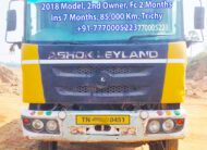10 வீல் 2018 மாடல் அசோக் லைலாண்ட் போகி கட்  கேப்டன்  N2523 டிப்பர் விற்பனைக்கு |  10 WHEEL 2018 MODEL ASHOK LEYLAND CAPTAIN N2523 TIPPER FOR SALE