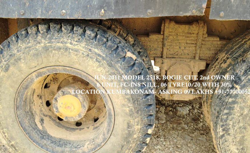 10 வீல் 2011 மாடல் போகி கட்  அசோக் லைலாண்ட் யூ-டிரக் U2518 டிப்பர் விற்பனைக்கு |  10 WHEEL 2011 MODEL ASHOK LEYLAND (U-TRUCK) U2518 BOGIE CUT TIPPER FOR SALE