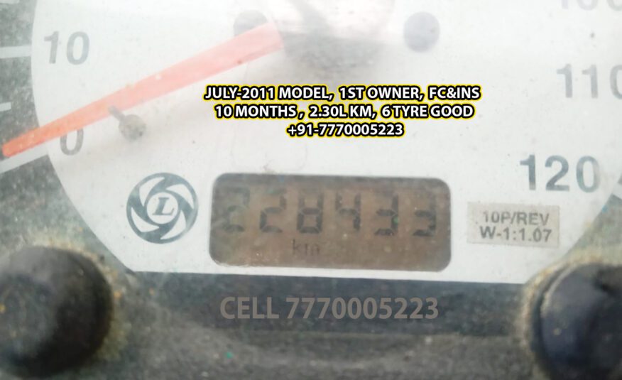 06 வீல் JULY-2011 மாடல் அசோக் லைலாண்ட் 142 டிப்பர் விற்பனைக்கு | 10 WHEEL JULY-2011 MODEL ASHOK LEYLAND 142 TIPPER FOR SALE.