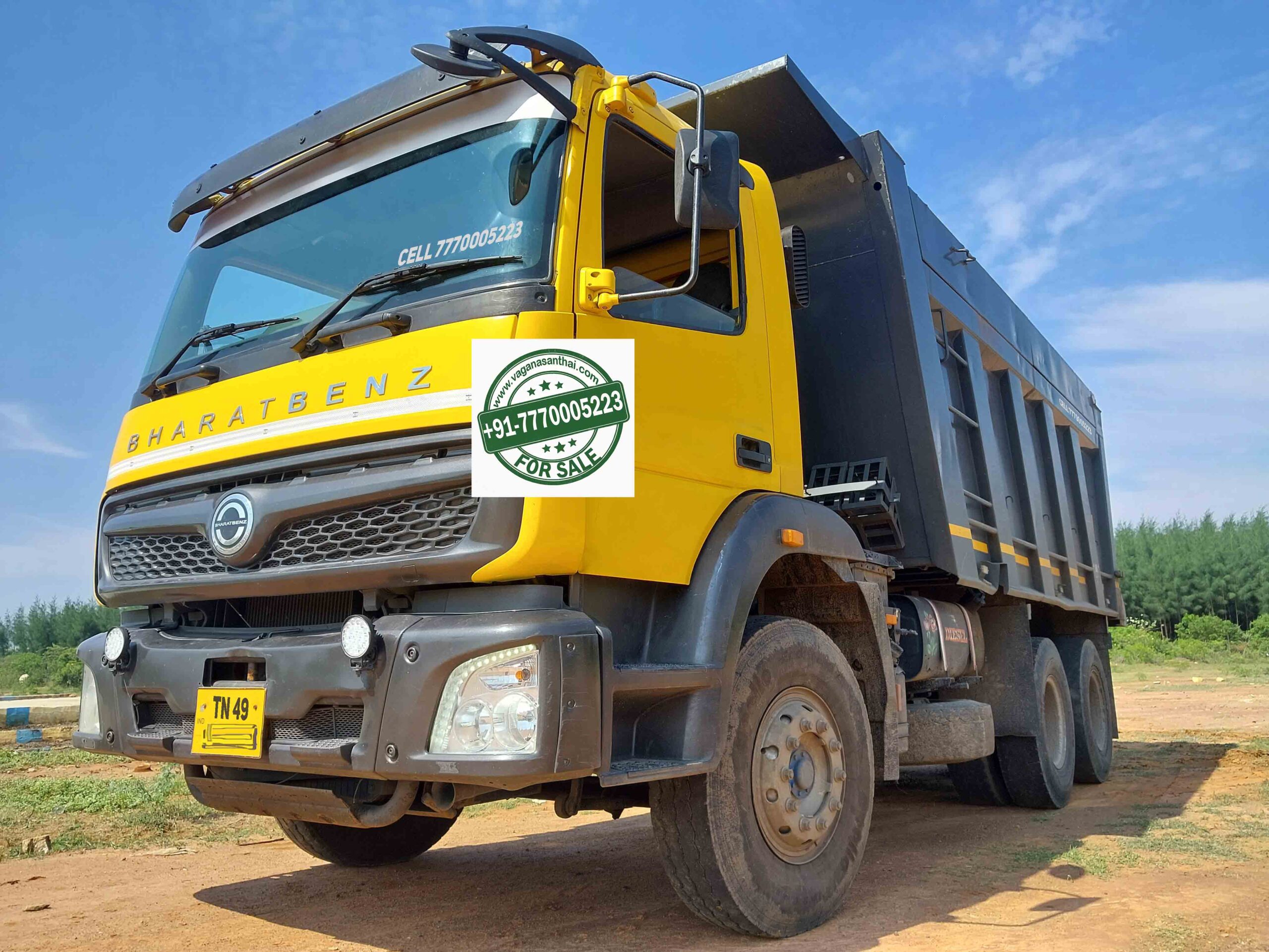 10 Wheel BharatBenz 2823C 2021 Model Tipper for Sale | 1st Owner | FC 2027 | Finance Available