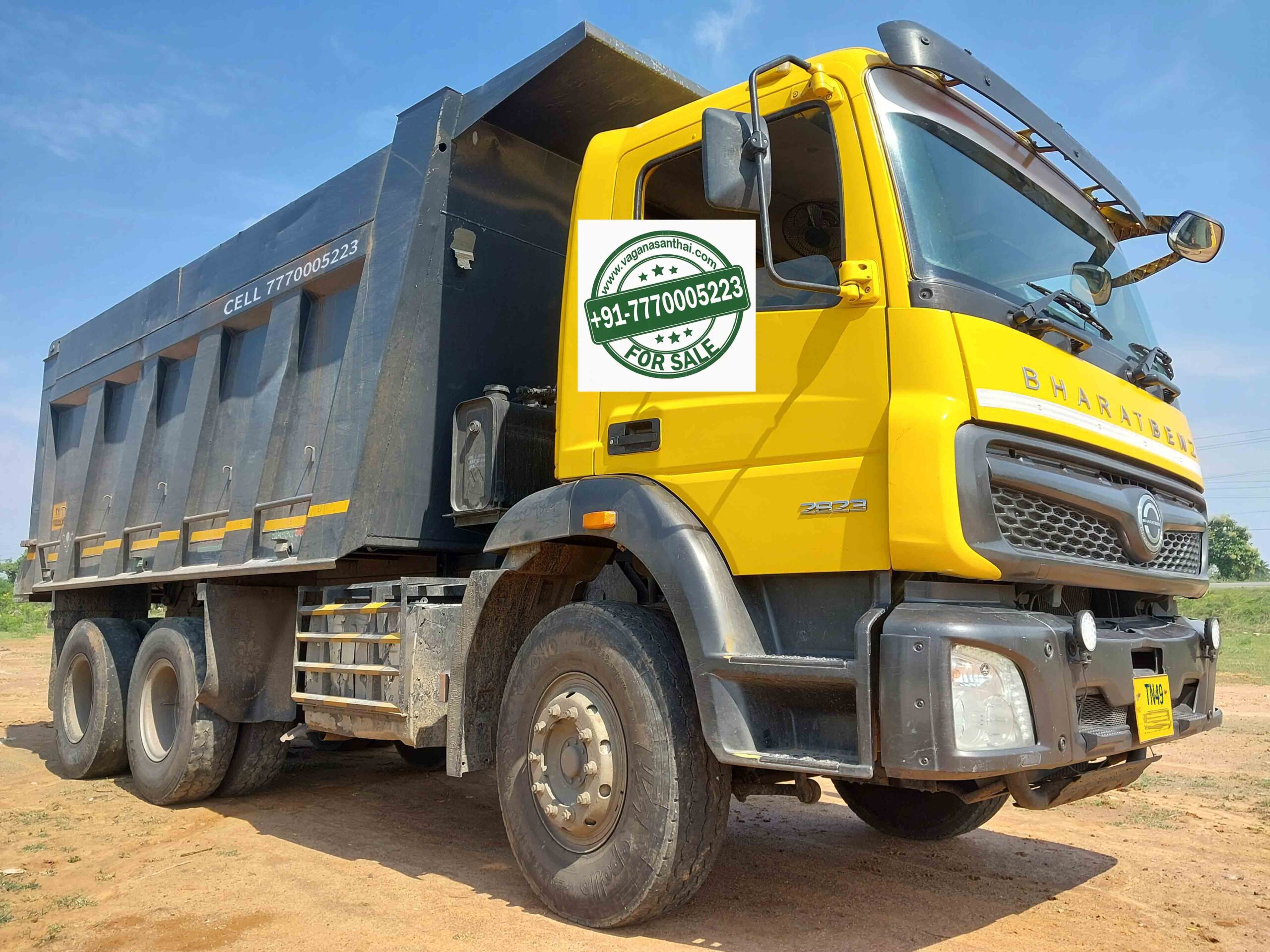 10 Wheel BharatBenz 2823C 2021 Model Tipper for Sale | 1st Owner | FC 2027 | Finance Available