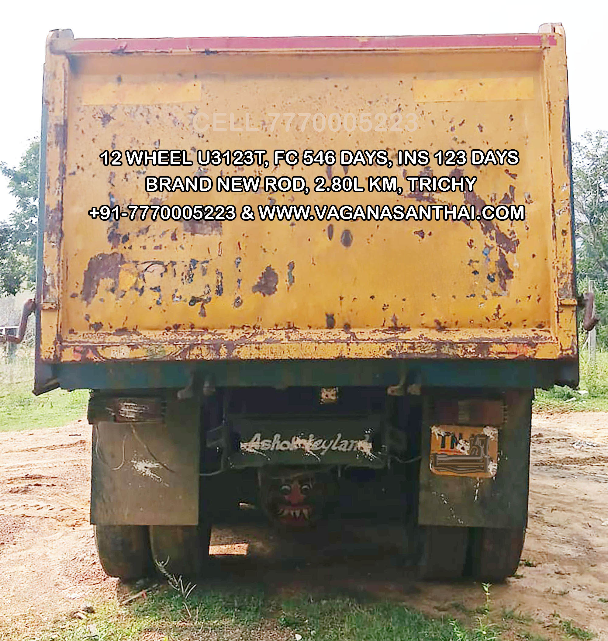 2018 அசோக் லைலாண்ட் U3123T 12 வீல் ஹெவி டூட்டி டிப்பர் விற்பனைக்கு | 35 டன் லோடு | TN ஒரிஜினல்