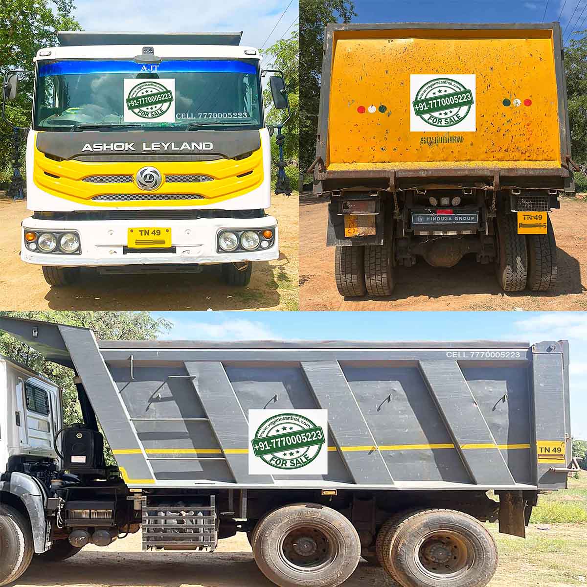 Thanjavur Premium Used 10 Wheel Ashok Leyland N-TRUCK NE2825N/39 T TIP – 2023 Model Tipper for Sale | Only 41,000 Km | Short சேஸ் | 250 HP | Finance Available